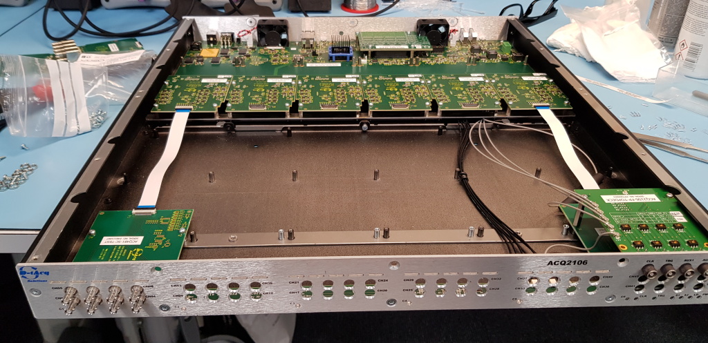 Inside the box, showing space for customer signal conditioning