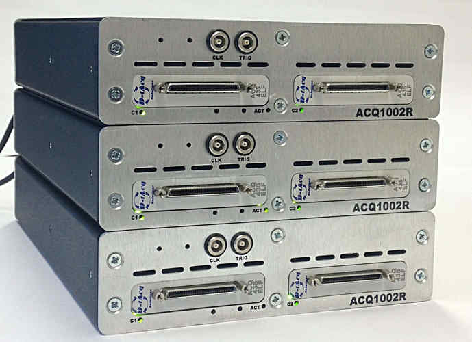 3 x ACQ1002R units stacked for testing