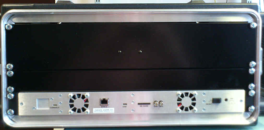 acq2006 rear panel view showing Ethernet, CLK, TRG ports.